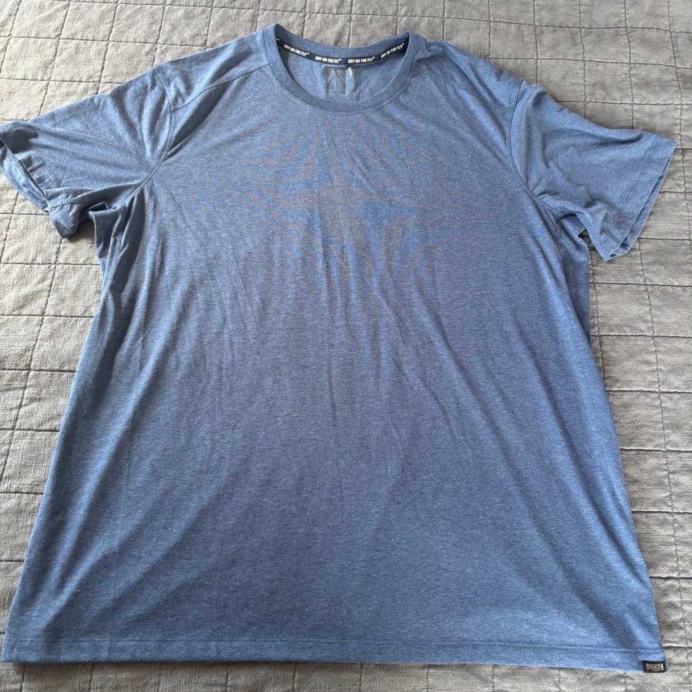 Duluth Trading Co Dry on the Fly Standard Fit Crew T shirt Men's 2XL Blue